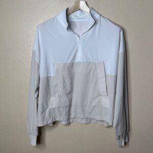 ALO YOGA Shirt Women Small City Girl Quarter Zip Pullover Oversized Lightweight